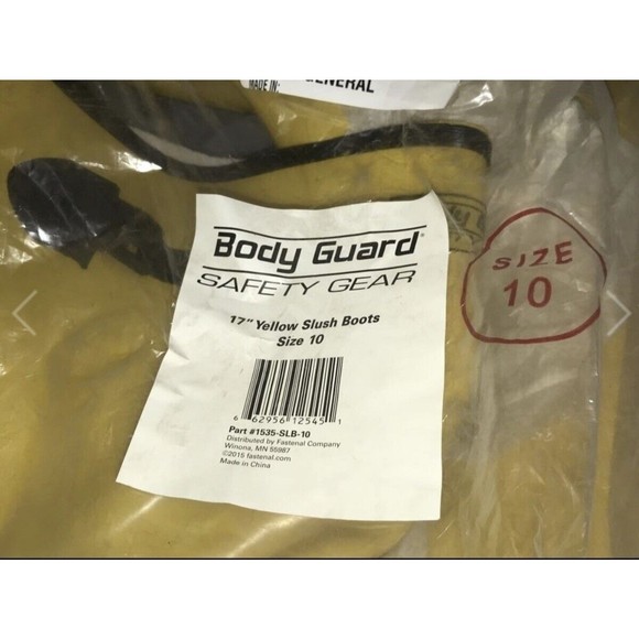 Body Guard Safety Gear Work Over The Shoe Yellow Slush Mud Boot Mens Size 10